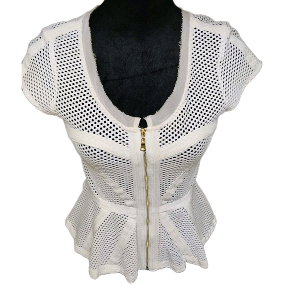 Bebe Peplum Top-Size Small - Picture 6 of 16